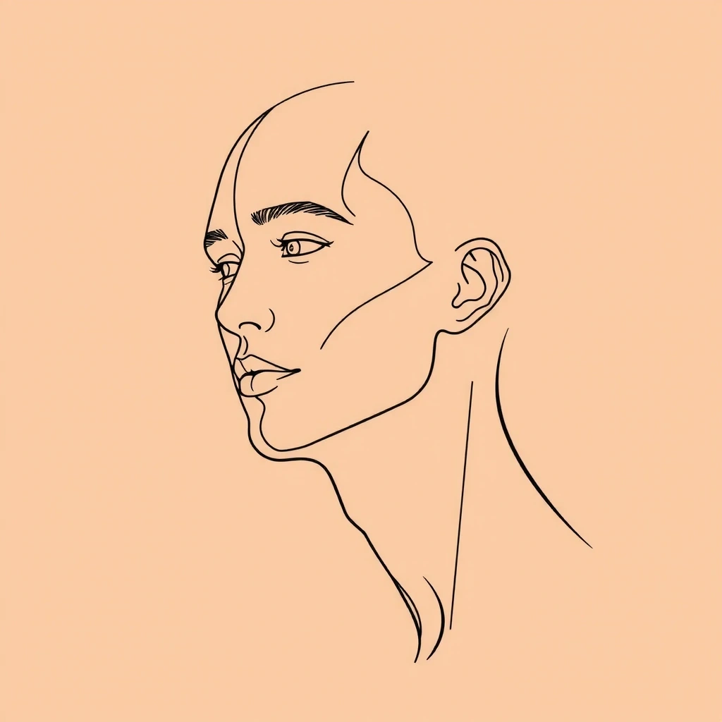 Anatomische Illustration der Gesichtsmuskeln